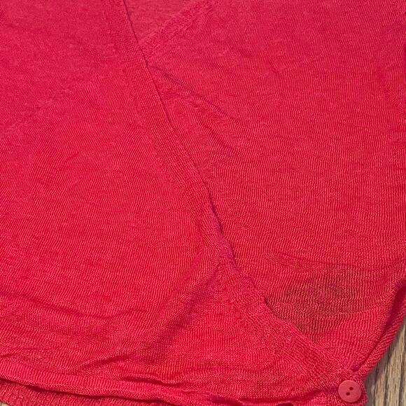 Cherry red Nic+Zoe wrap cardigan - Picture 2 of 5